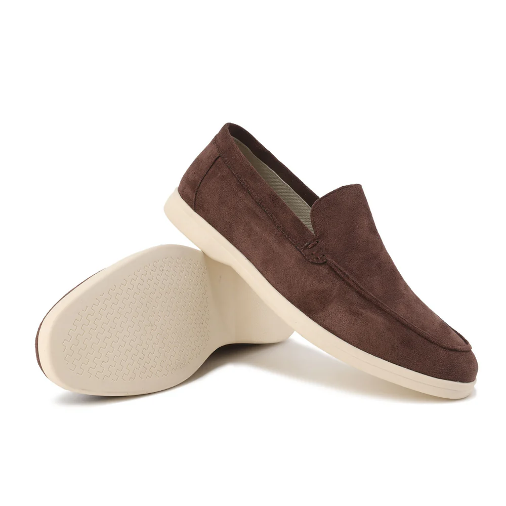 Mocassini uomo slip-on in camoscio sintetico