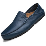 Mocassini uomo in pelle con elastici laterali