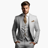 Fato slim fit de homem de três peças