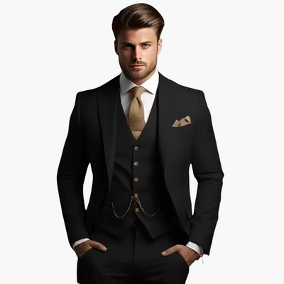 Fato slim fit de homem de três peças