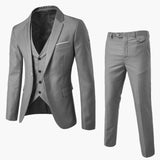 Fato de negócios slim fit de homem de três peças