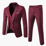 Fato de negócios slim fit de homem de três peças