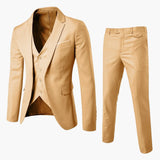 Fato de negócios slim fit de homem de três peças