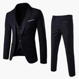 Fato de negócios slim fit de homem de três peças
