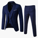 Fato de negócios slim fit de homem de três peças