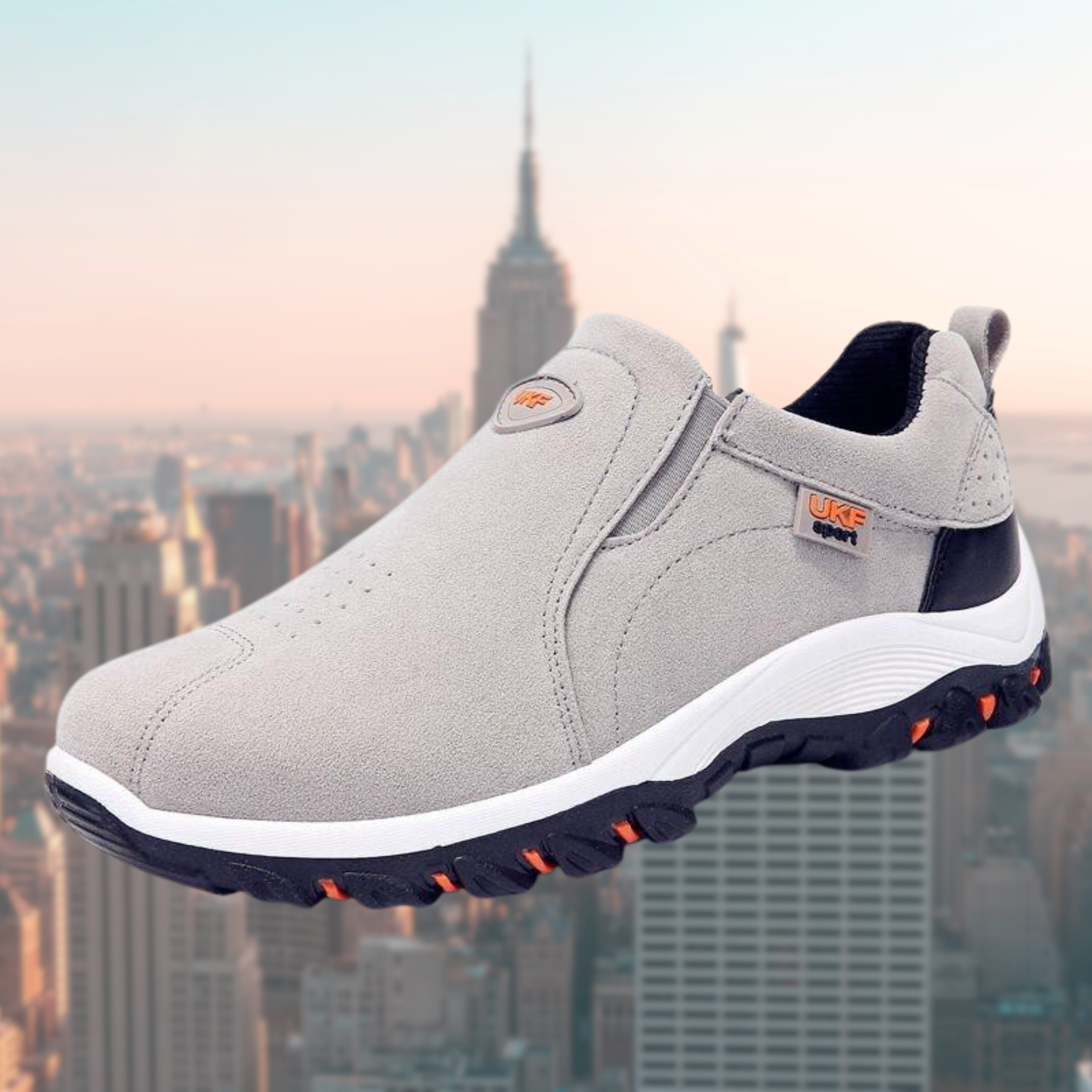 Sneakers slip-on da uomo effetto scamosciato