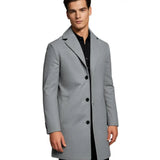 Cappotto Uomo Elegante Monopetto con Revers Classici