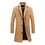 Cappotto Uomo Elegante Monopetto con Revers Classici