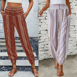 Amelie | Calças de cintura subida em estilo boho-chic