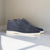Mocassini uomo slip-on in camoscio alla caviglia