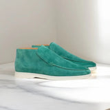 Mocassini uomo slip-on in camoscio alla caviglia