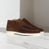 Mocassini uomo slip-on in camoscio alla caviglia