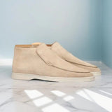 Mocassini uomo slip-on in camoscio alla caviglia