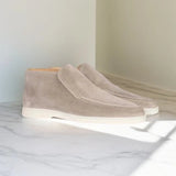 Mocassini uomo slip-on in camoscio alla caviglia