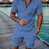 Completo Estivo Uomo con Polo a Zip e Pantaloncini Coordinati