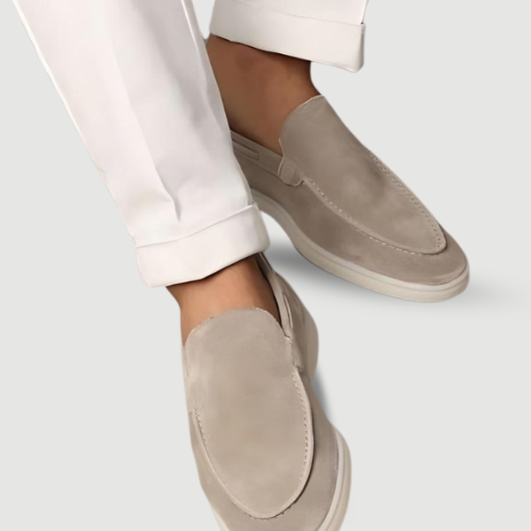 Mocassini uomo slip-on in camoscio sintetico