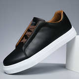 Sneakers basse da uomo in pelle con lacci