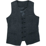 Abito Elegante Uomo Tre Pezzi con Gilet e Tessuto Testurizzato