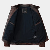 Giacca Biker Uomo Effetto Pelle con Spalle Trapuntate