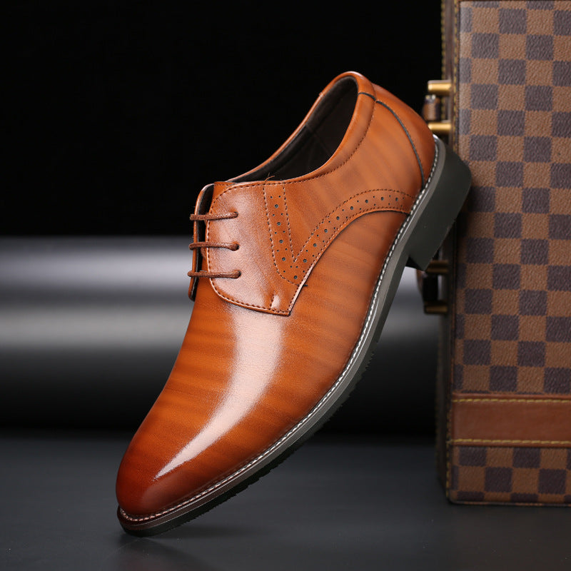 Scarpe derby uomo stringate in similpelle