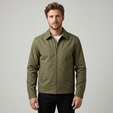 Giacca Uomo Casual con Colletto Classico e Zip