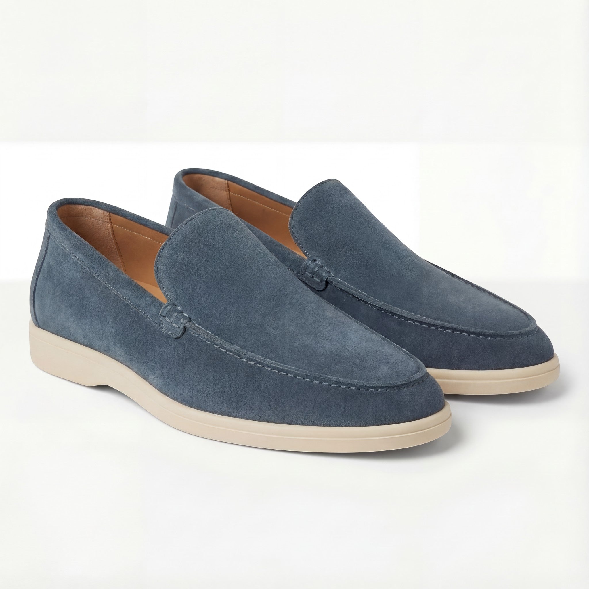 Mocassini slip-on da uomo in camoscio