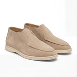Mocassini slip-on uomo in camoscio alla cavigliat