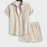 Completo Estivo Uomo con Camicia a Maniche Corte e Pantaloncini